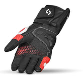 SHUA RANGER PRO Moto Luvas Preto Vermelho Branco